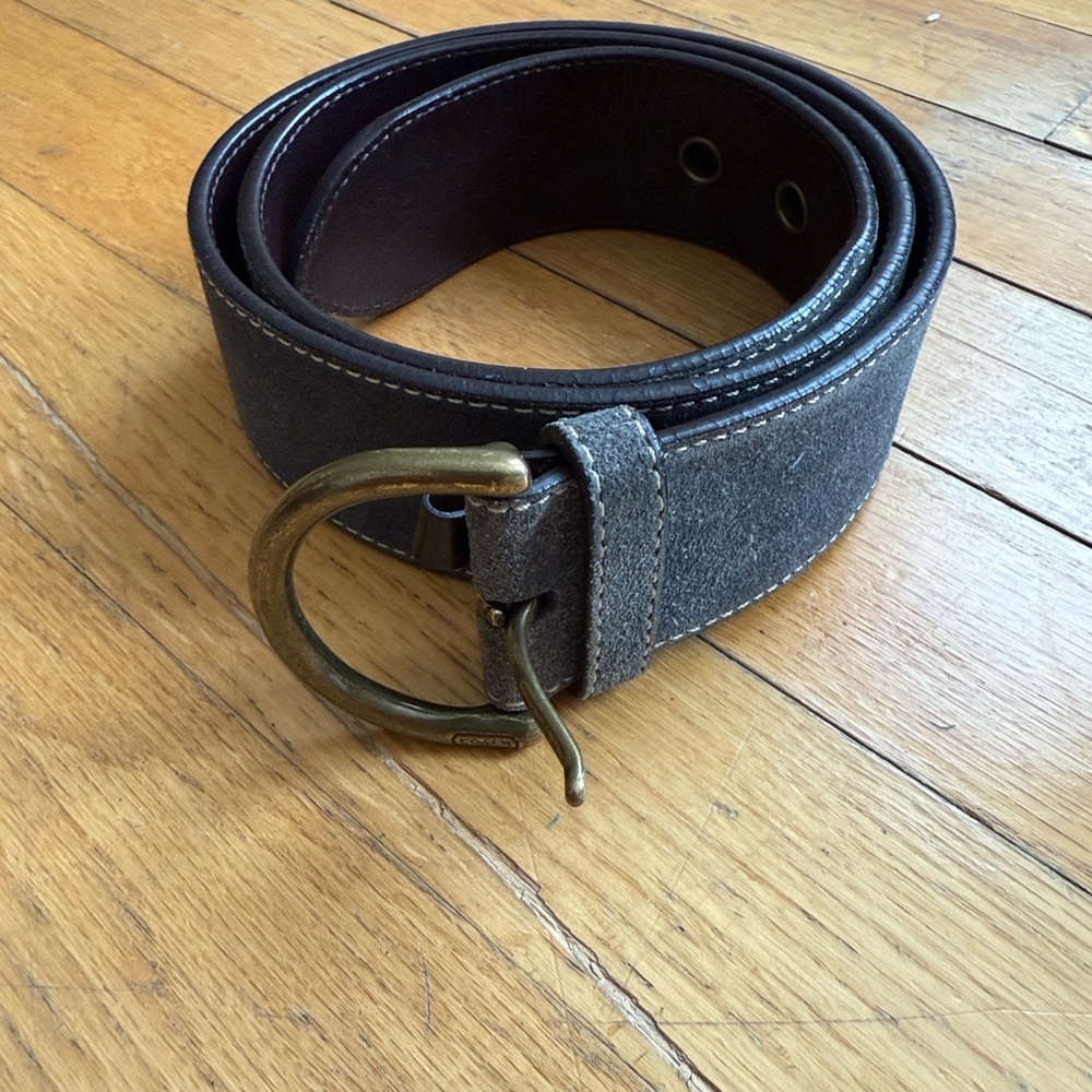 Coach suede belt